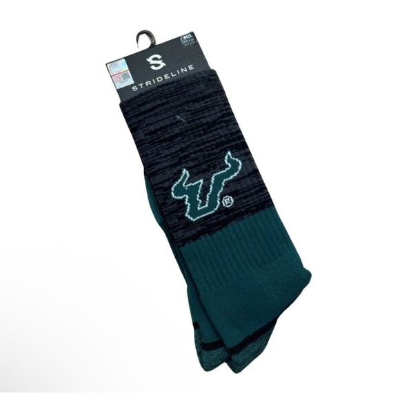 South Florida Bulls Athletic Crew Socks Licensed Strideline Size Medium/Large - Picture 1 of 5